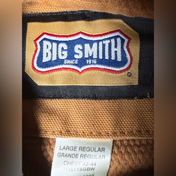 Vintage Big Smith Hoofed Work Jacket Thrashed Large 42-44 Chest - Picture 9 of 10